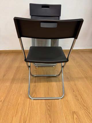 25 Sillas plegables negras (pack)