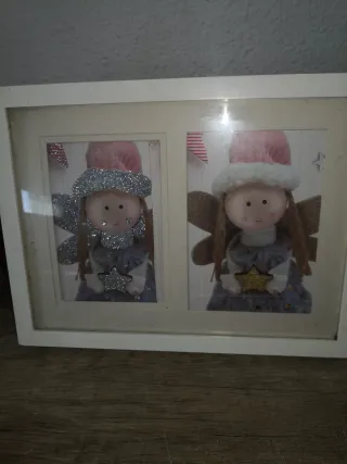 Marco de fotos de madera blanca ancho 33 LARGO 26