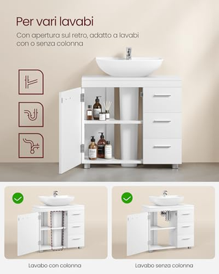 Mobile Sottolavabo per Bagno, Mobiletto da Bagno,