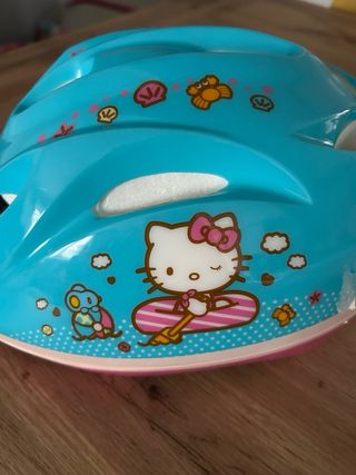Casco infantil Hello Kitty azul