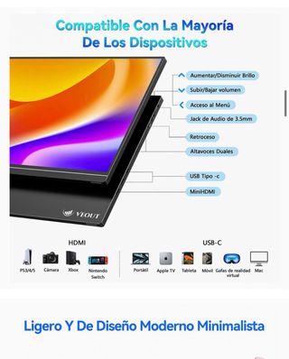 Monitor Portátil VEout 16 WUXGA HDR