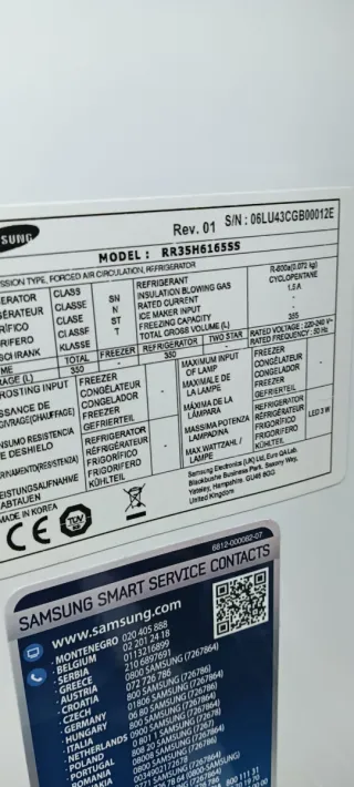 NEVERA SAMSUNG DE UNA PUERTA NO FROST ENERGÍA A+