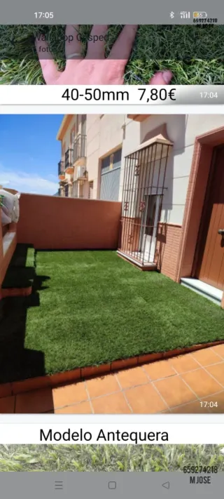 Césped artificial reciclado