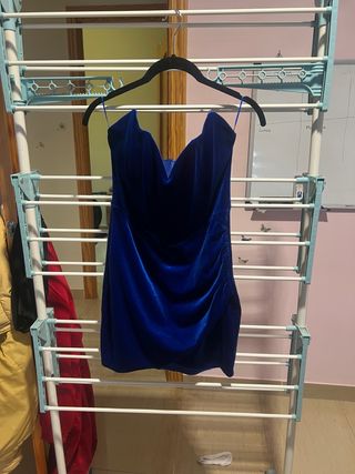 Vestido corsé azul eléctrico