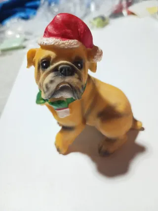 Boxer Navideño de Resina