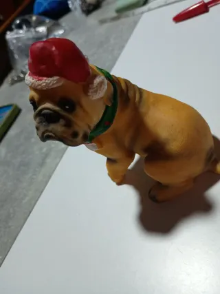 Boxer Navideño de Resina