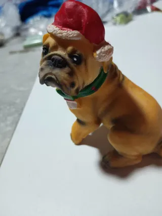 Boxer Navideño de Resina