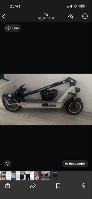 Patinete Eléctrico Mascooter S2 Blanco