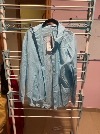 Camisa Bershka azul talla S