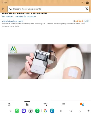 Med-Fit 3 TENS Digital 2 Canales +parches original