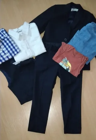 Traje formal de niño+camisa +lote ropa