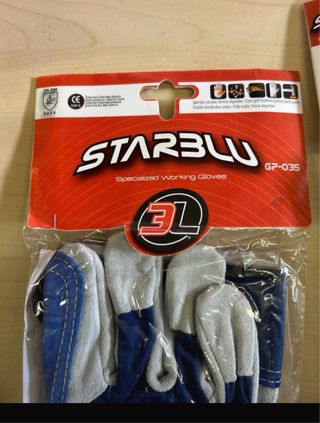 5 Pares Guantes Serraje 3L Talla 9