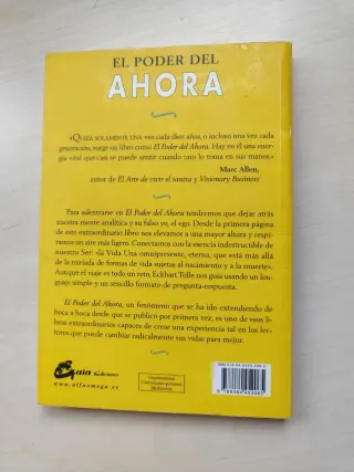 Libro el poder del ahora de Eckhart Tolle
