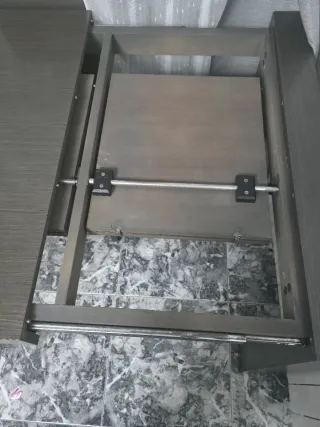 Mesa comedor extensible madera y metal