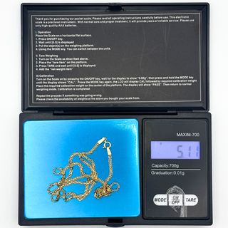 Cadena Oro 18K, Adige, 5.11gr, 50cm