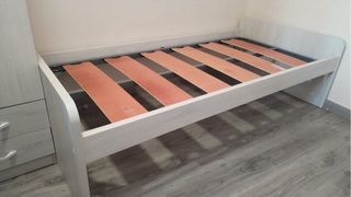 Cama individual de madera 90cm