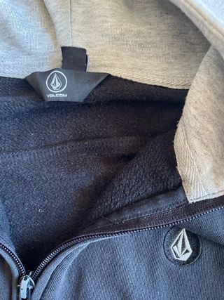 Sudadera con cremallera bicolor