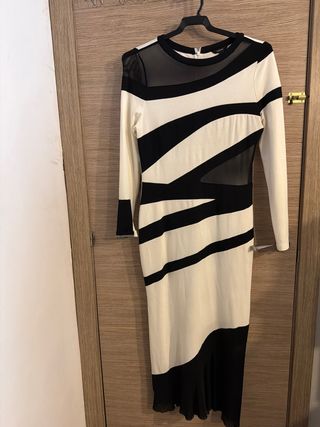 Vestido Talla M Negro y Blanco
