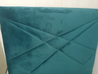 Cabecero de terciopelo color teal