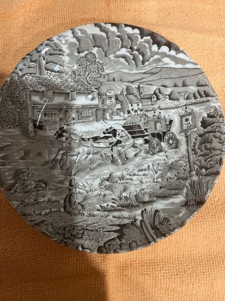 6 Platos Postre Porcelana Antigua