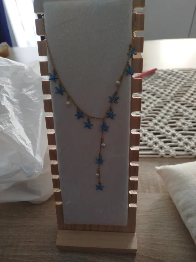 Gargantilla de acero con estrellas de mar nuevo!!!