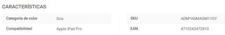 Soporte magnético iPad Pro 11