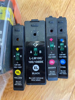 Cartuchos Tinta LM100/LM105/LM108BK XL