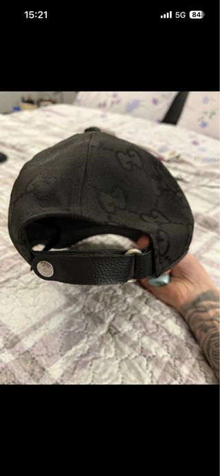 Cappello Gucci Uomo Nero Oro