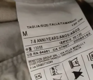 Pantalones cortos Benetton Talla 7-8 años