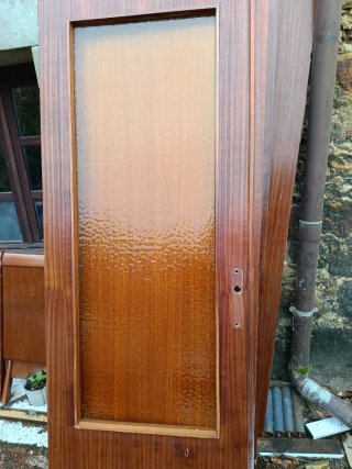 Lote 7 puertas madera y cristal