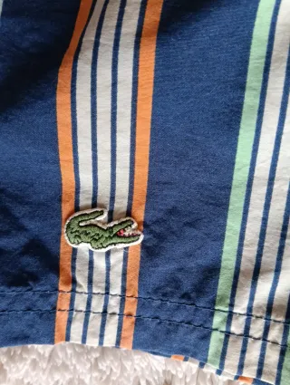 Bañador niño Lacoste T6 rayas