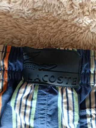 Bañador niño Lacoste T6 rayas