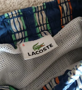 Bañador niño Lacoste T6 rayas
