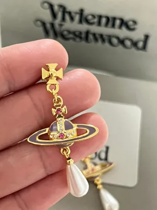Pendientes Vivienne Westwood Orb Perla