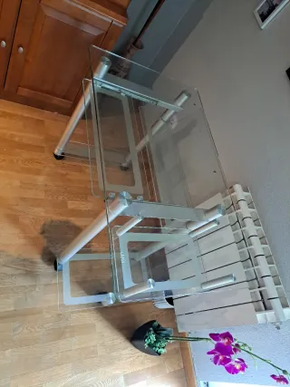 Escritorio de cristal moderno