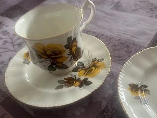 Taza de porcelana inglesa con rosas