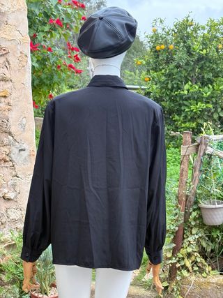 Camisa Western Vintage 80s Negra y Roja