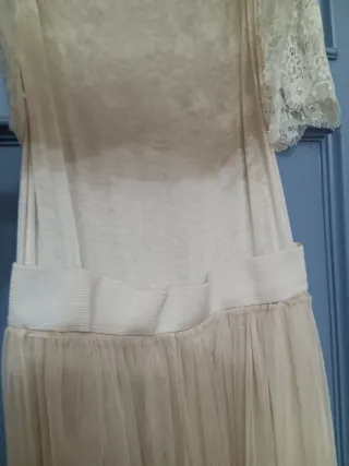 Vestito boho pizzo manica lunga