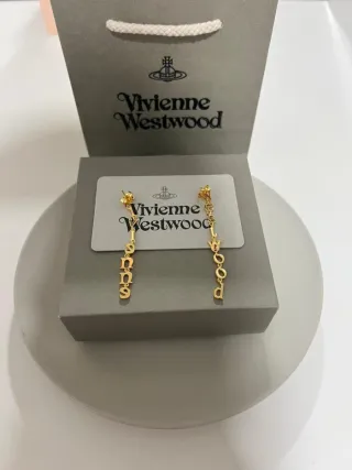 Pendientes Vivienne Westwood Orb Plata Negro