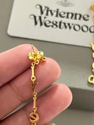 Pendientes Vivienne Westwood Orb Plata Negro