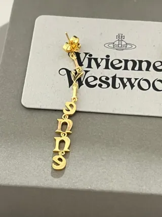 Pendientes Vivienne Westwood Orb Plata Negro