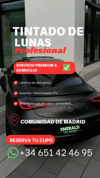 TINTADO DE LUNAS PREMIUM A DOMICILIO
