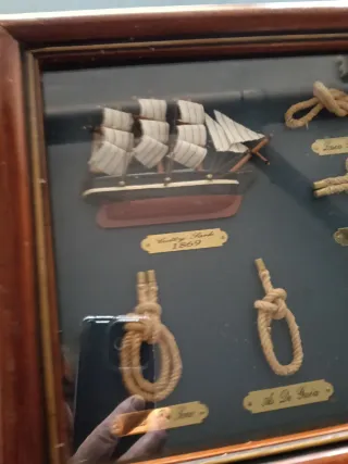 Cuadro Náutico Nudos Marinos Barco 1869