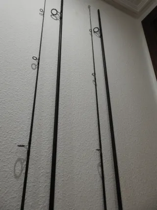 Cañas de pesca,funda y sacadera.