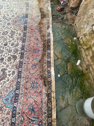 Alfombra Zagaleta Lana Beige y Roja