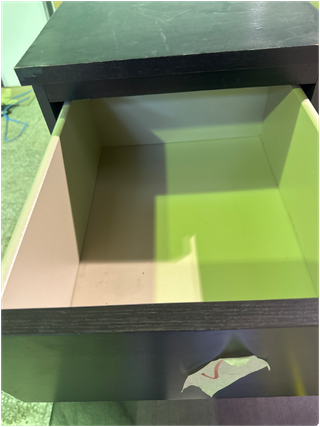 Cómoda IKEA MALM 2 cajones negra 40x55cm