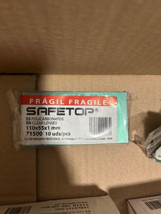 900 Lentes de Policarbonato disponibles, Safetop.