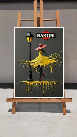 Poster A3 Martini Donna Gialla