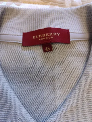 Chaqueta Burberry Piel y Punto Beige Talla 48