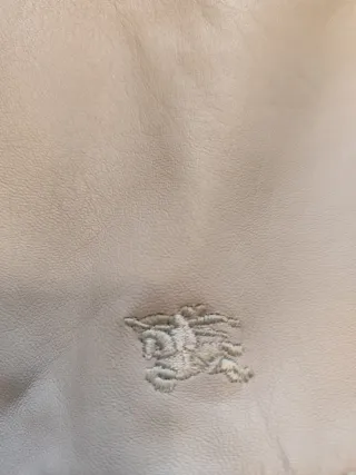 Chaqueta Burberry Piel y Punto Beige Talla 48